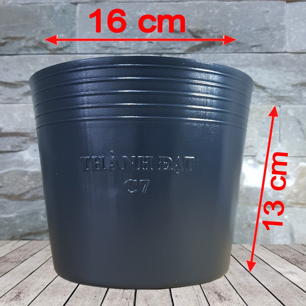 500 Chậu nhựa C7 17x15cm trồng cây ăn trái và hoa,bền 10 năm-77212