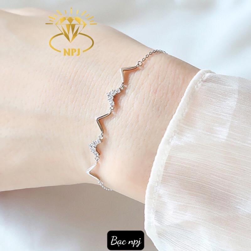 Lắc Tay nữ Bạc Ta , Vòng tay Npj ️ XINH XẮN ️ giá tận gốc - Bạc npj