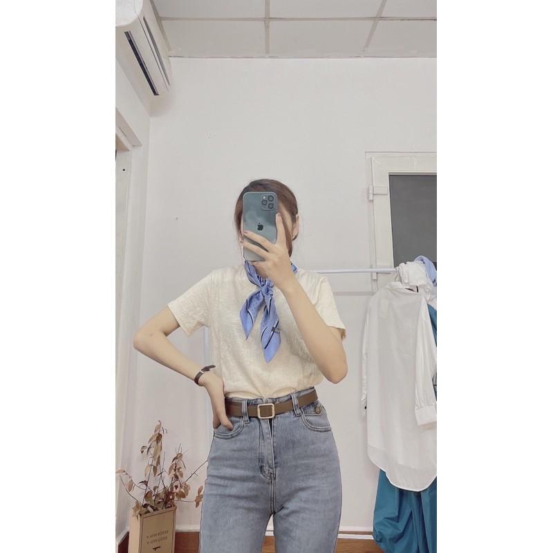 Áo phông nhăn hàng quảng châu phòng cách vintage