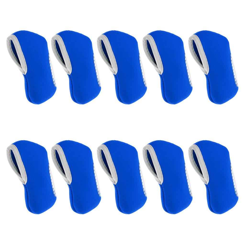 10 Pieces Golf Club Iron Headcover Putter Head Protector Cover Light Blue