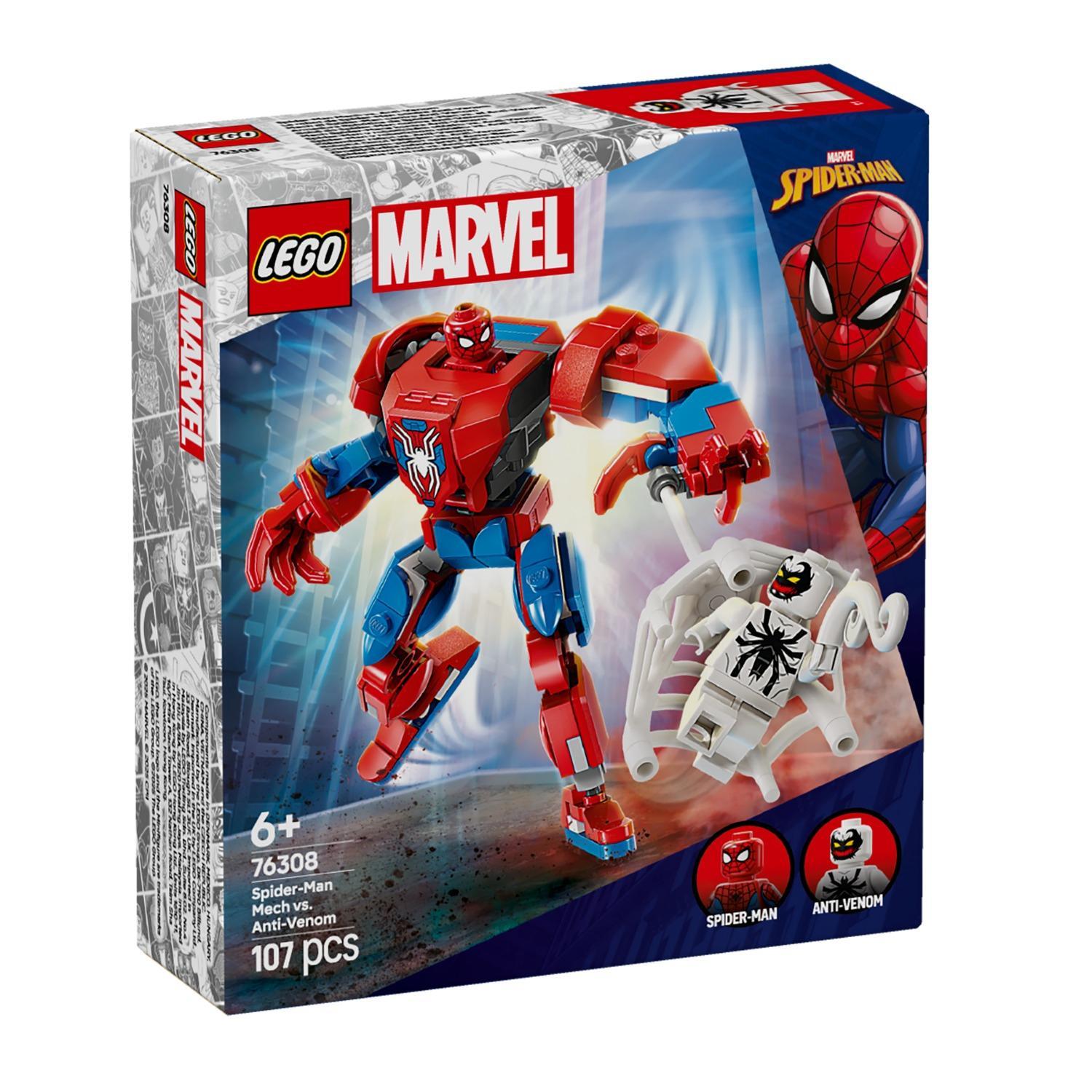 Đồ Chơi Lắp Ráp Robot Người Nhện Đại Chiến Antin-Venom - Spider-Man Mech Vs Anti-Venom - Lego Superheroes 76308 (107 Mảnh Ghép)
