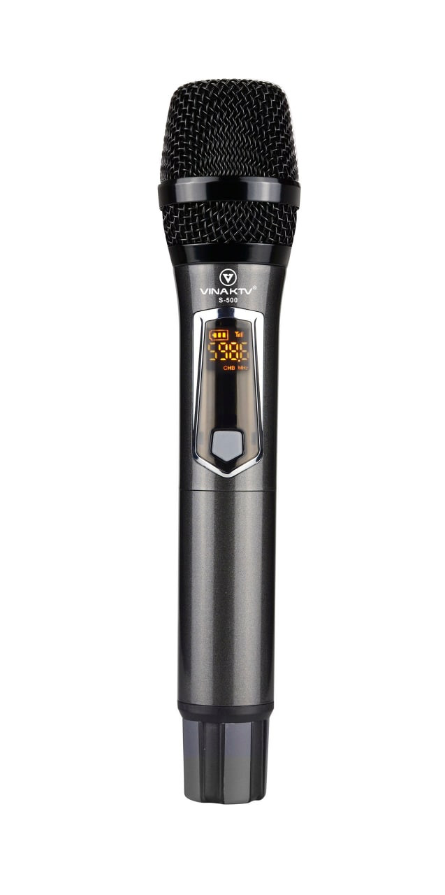 Micro không dây VinaKTV S-500 - Mic hát karaoke chất lượng cao, hát nhẹ, chống hú tốt - Hàng chính hãng