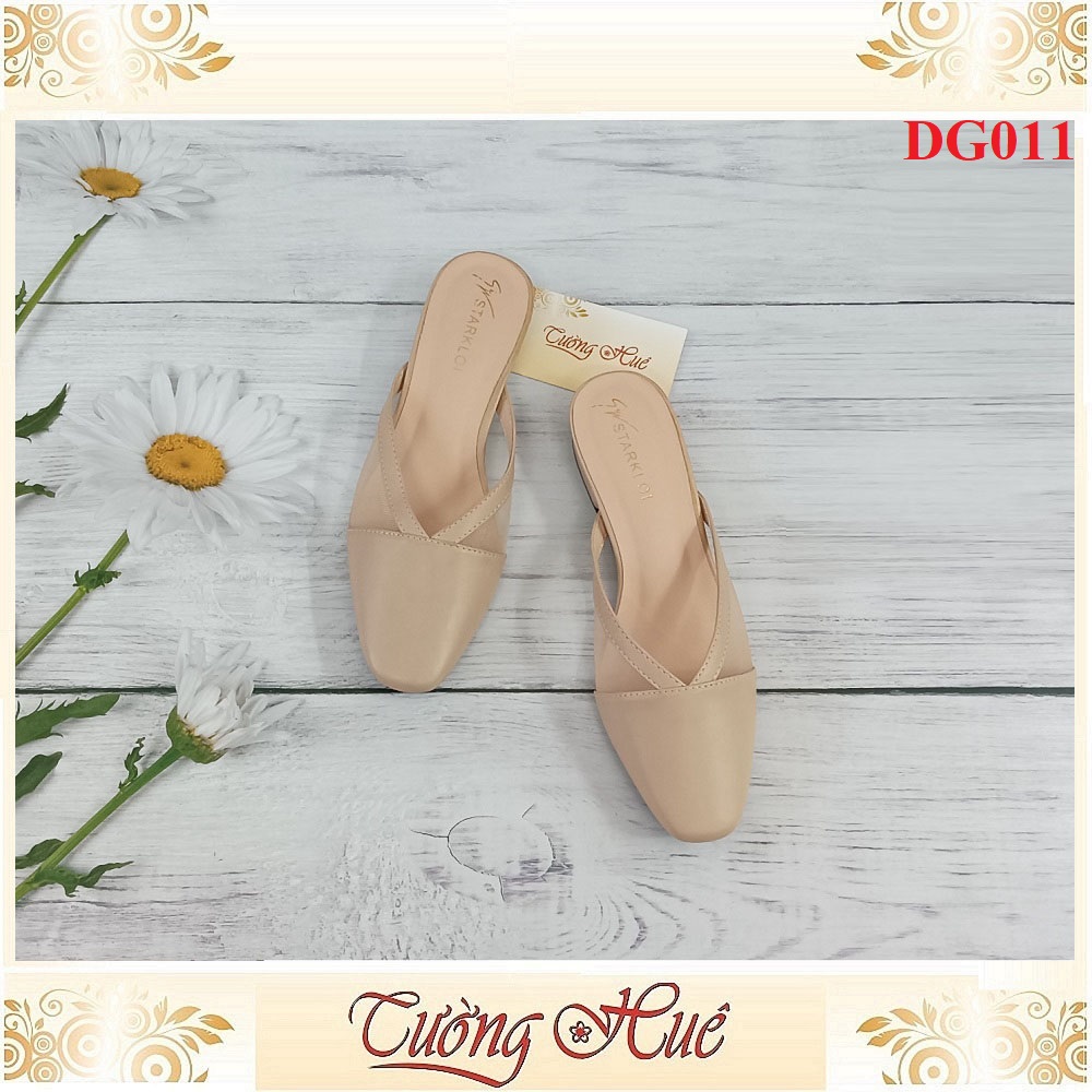 Dép Sục Cao Gót Mũi Vuông Phối Lưới Cao 3CM - DG011