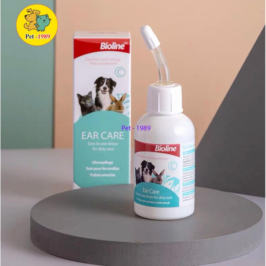 Dung dịch vệ sinh tai Bioline Ear Care  Ohrenpflege 50ml cho thú cưng Pet-1989
