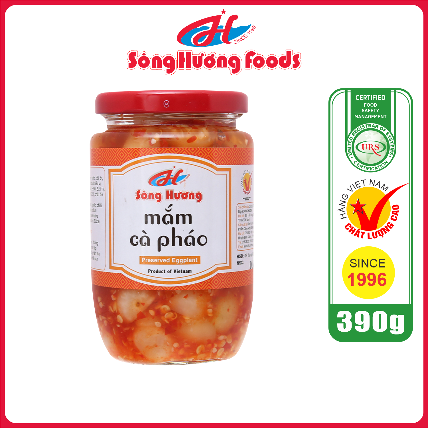 Mắm Cà Pháo Sông Hương Foods Hũ 390g