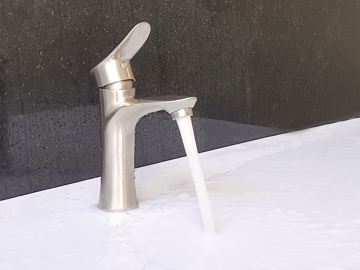 Vòi lavabo nóng lạnh Inox SUS 304 Eurolife EL-ORCHID 02 (Trắng vàng)