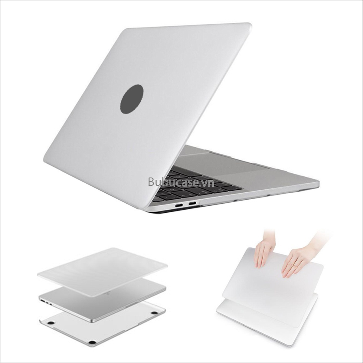 Ốp Cho Macbook - Case Cho Macbook Nhựa Dẻo Trắng Mờ Cao Cấp - Full Dòng 13&quot; - 16