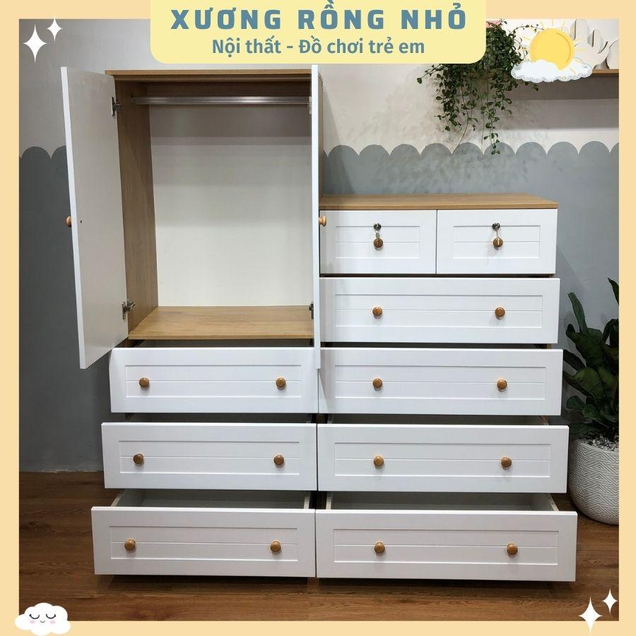 SET Tủ quần áo cho bé nhiều ngăn kéo tiện dụng_Tủ quần áo may đo yêu cầu riêng_Xương Rồng Nhỏ