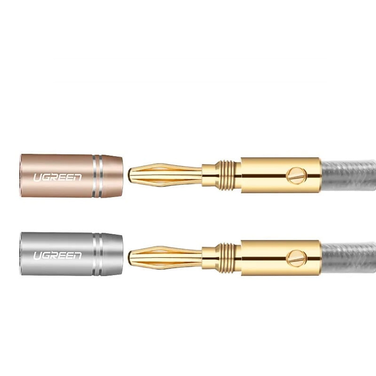 Speaker Cable With Gold Plated Banana Plugs 1M Av152 - 50536 Ugreen ( Hàng Chính Hãng )