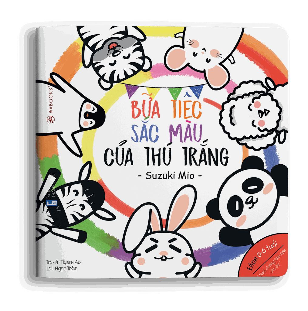 Sách Ehon Màu Sắc - Bữa Tiệc Sắc Màu Của Thú Trắng