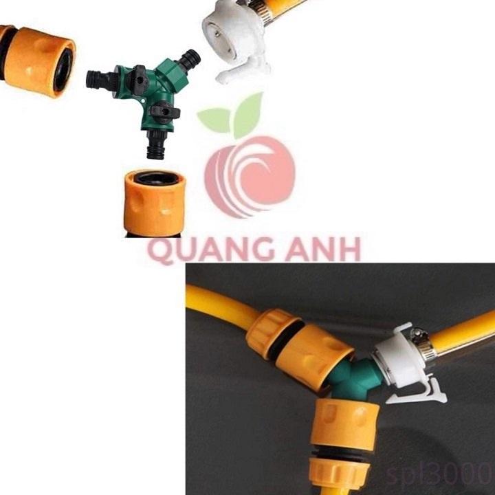 Khóa Chia Vòi Nước Hình Chữ Y 3 Đầu 16mm - 3 Đầu Khớp Nối Nhanh Tiện Dụng