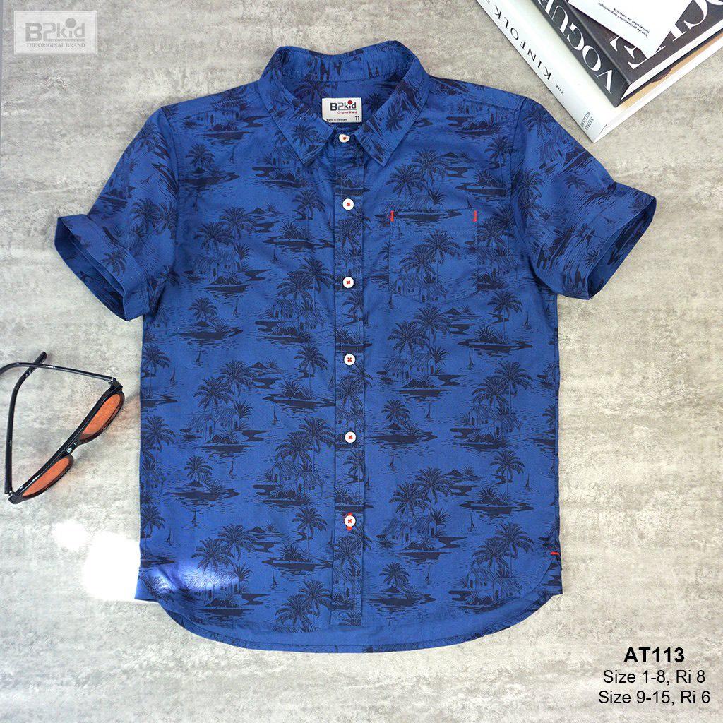 Áo sơ mi ngắn tay họa tiết thời trang mùa hè A029
