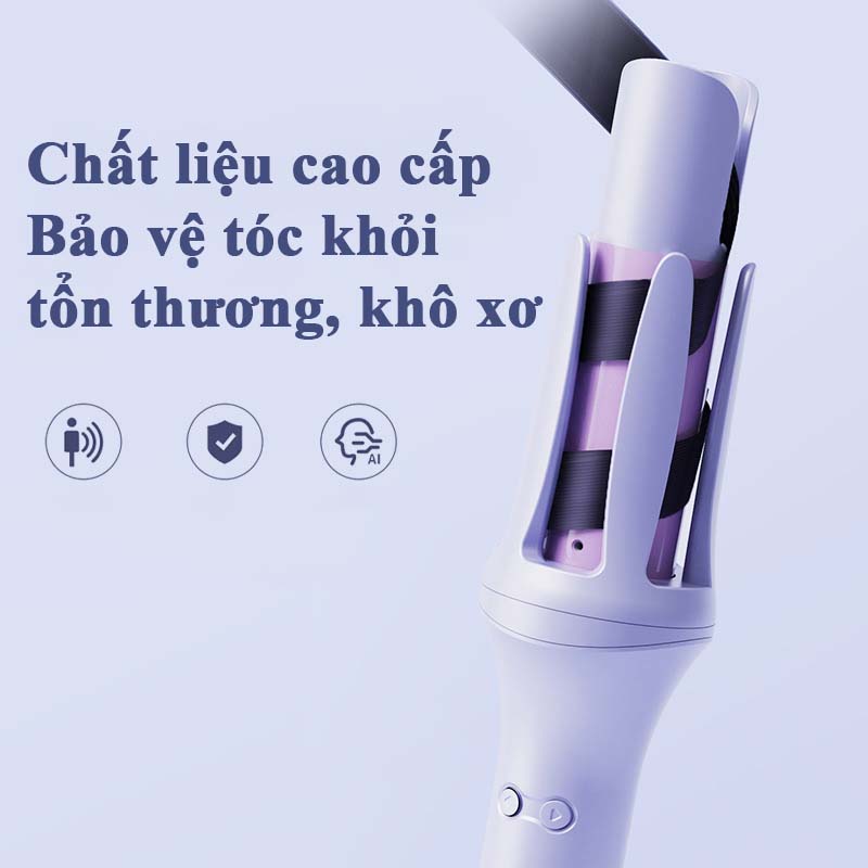 Máy Uốn Tóc Tự Động Xoay 360 Độ Mini Cao Cấp 3 In 1 Máy Làm Tóc Xoăn Tự Xoay Kiêm Máy Ép Tóc Duỗi Tóc Ion Âm Tiện Dụng 3 Mức Nhiệt Phù Hợp Nhiều Kiểu Tóc Tự Động Ngắt Khi Quá Nhiệt