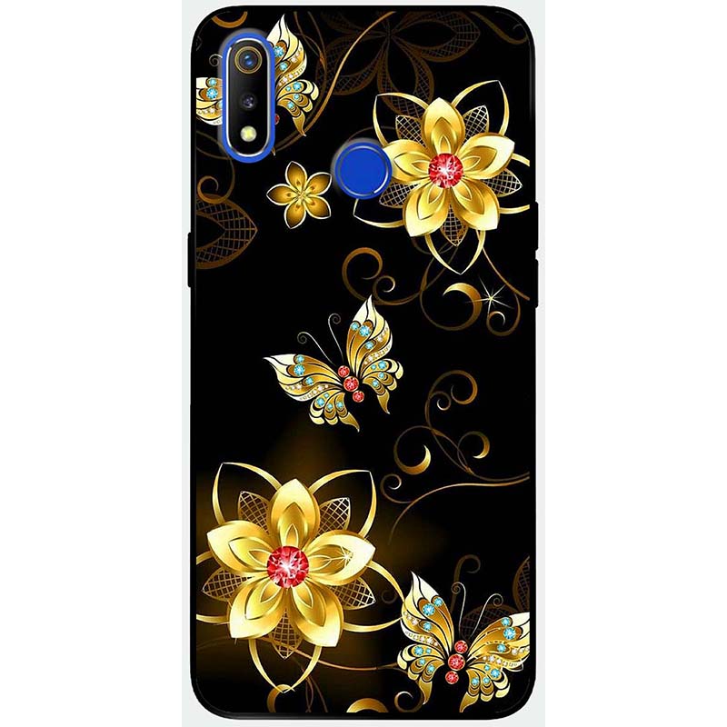 Ốp lưng dành cho Realme 3 Pro mẫu Hoa đỏ vàng