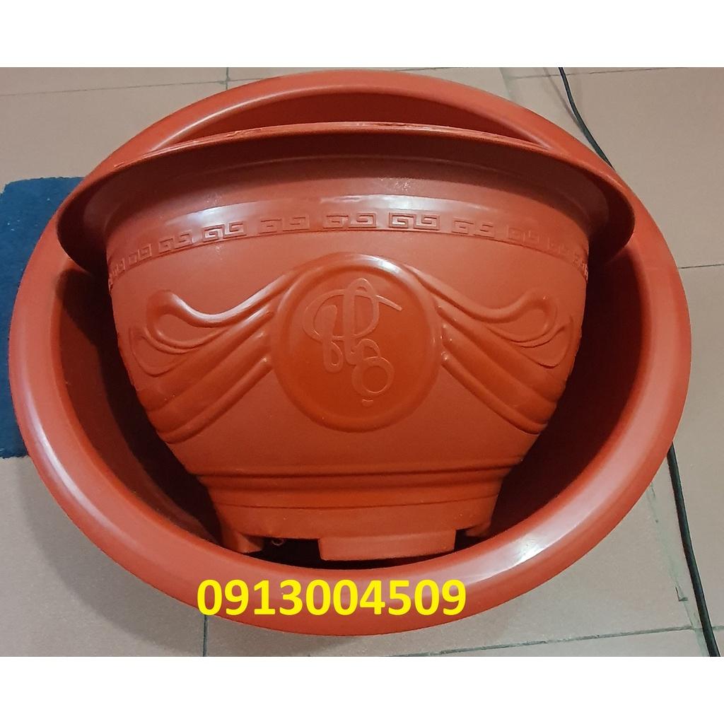 Chậu nhựa tròn hoa văn Phúc Lộc Thọ kích thước đa dạng