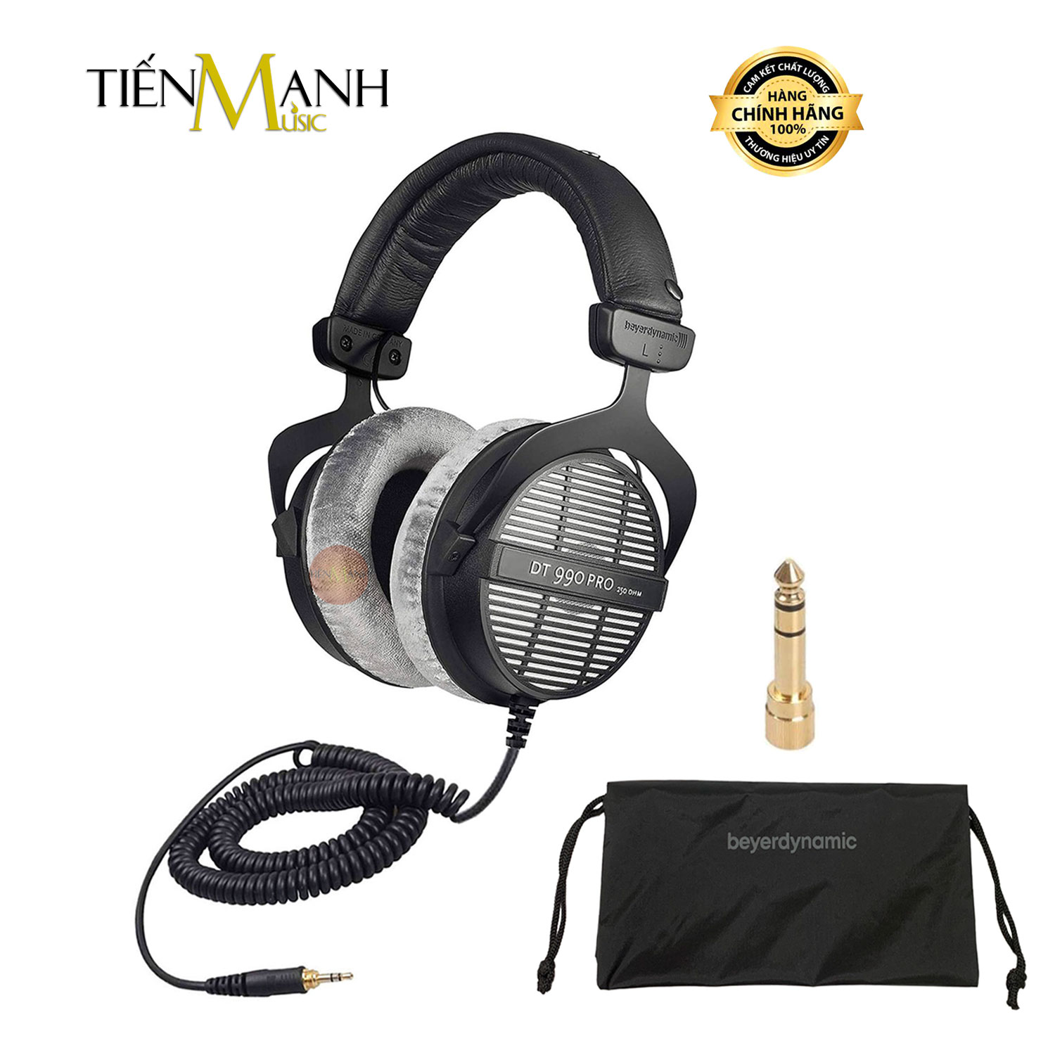 Tai Nghe Kiểm Âm Beyerdynamic DT990 Pro 80, 250 Ohm - DT 990 Beyer Dynamic Open Back Studio Monitor Hàng Chính Hãng - Kèm Móng Gảy DreamMaker