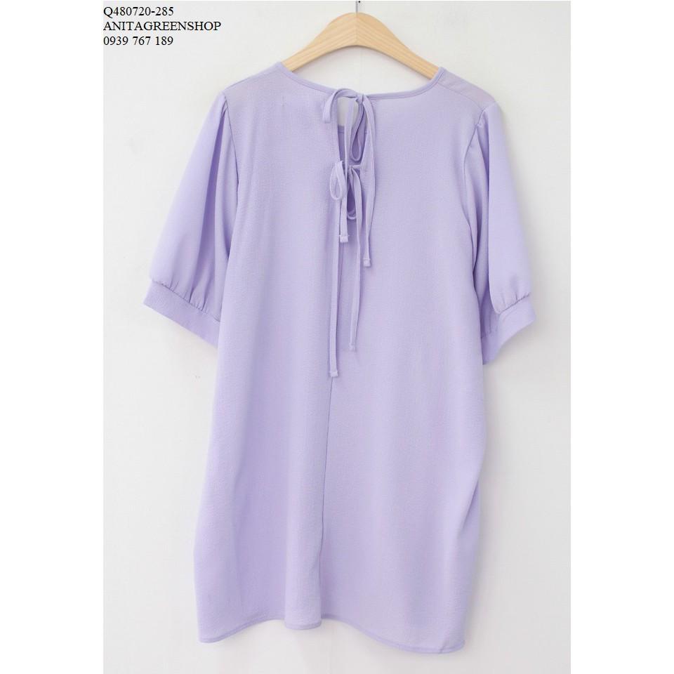 Q480720 ÁO KIỂU FORM DÀI MÀU TÍM