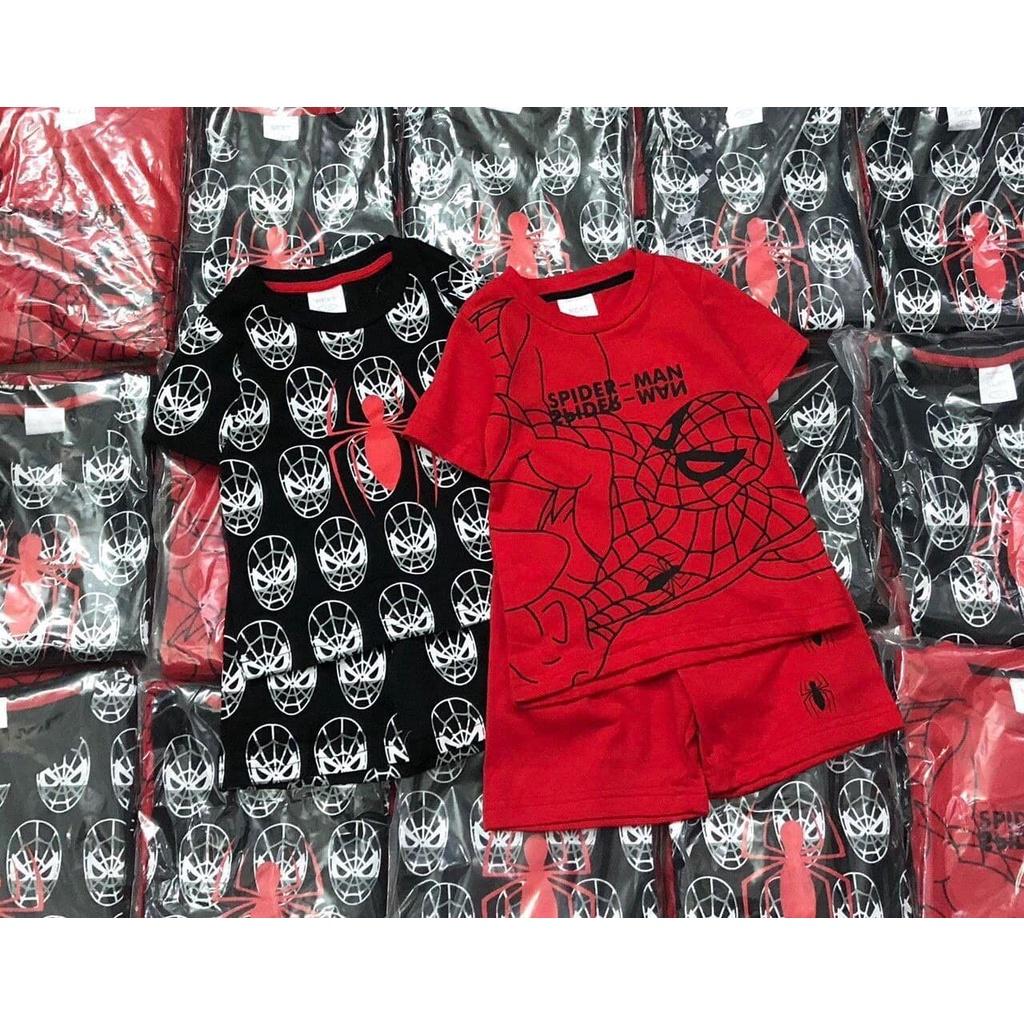 Set bộ Mickey bé trai , Bộ quần áo cotton siêu nhân mùa hè cho bé trai
