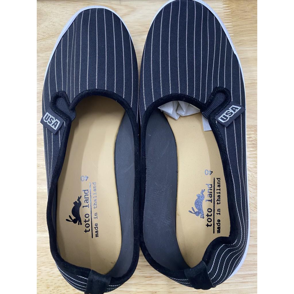 Giày slip on sọc dọc thời trang Sovo