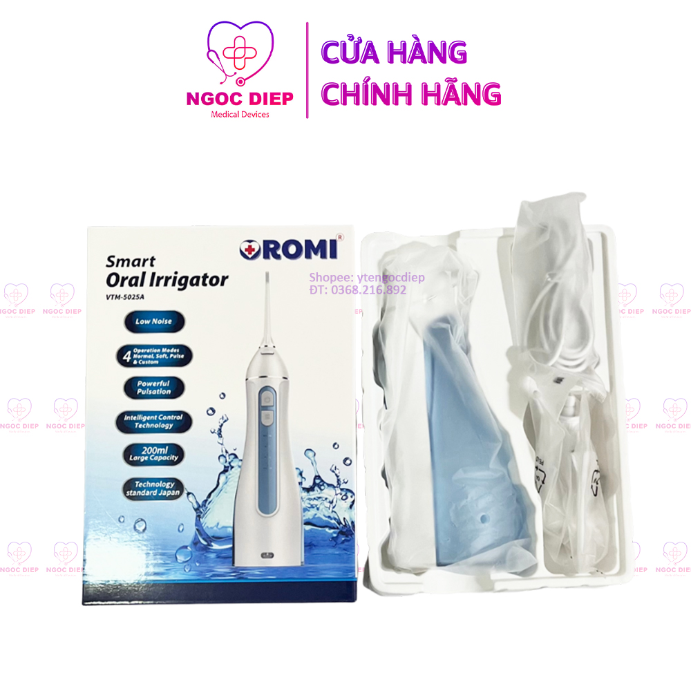 Máy tăm nước cầm tay OROMI VTM-5025A chống thấm nước IPX7 - Vệ sinh răng miệng công nghệ mới