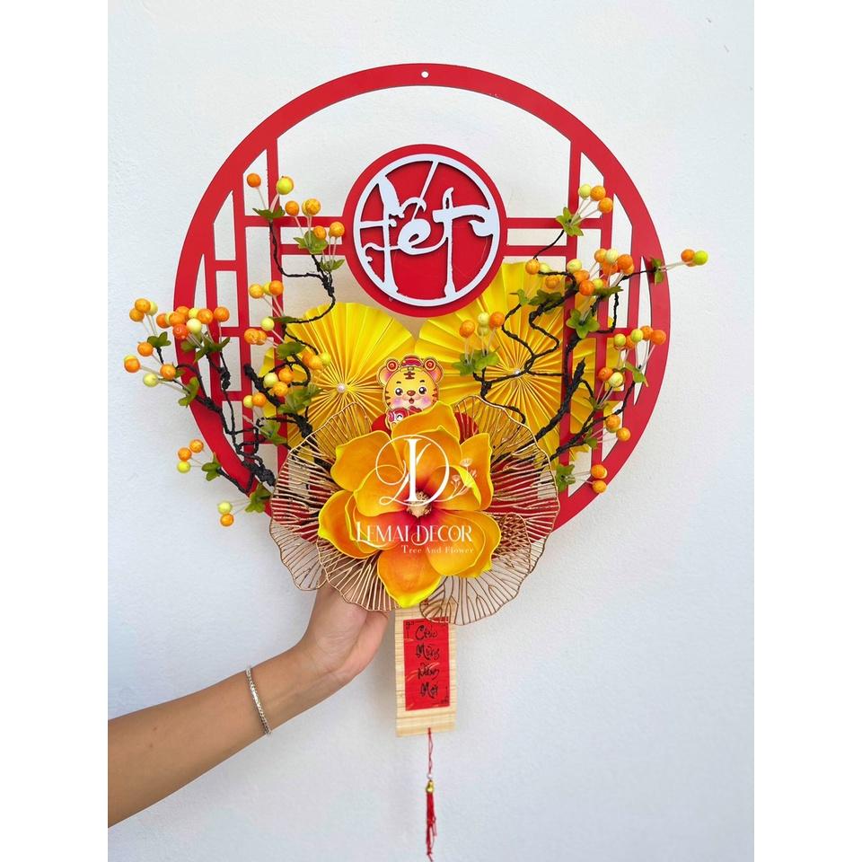Vòng hoa treo cửa trang trí đường kính 35-45cm