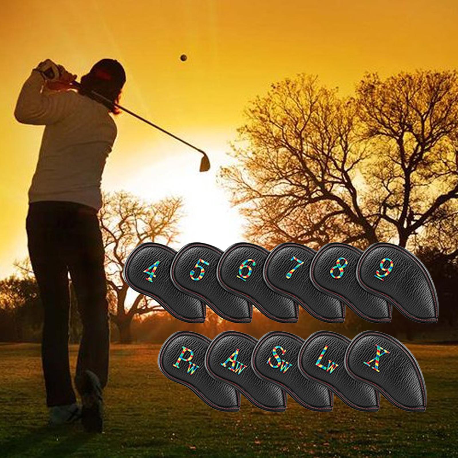 11x Golf Iron Headcover Supplies Gift Durable Club Head Cover for Beginner