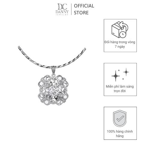 Mặt Dây Chuyền Nữ Bạc 925 Danny Jewelry Xi Bạch Kim DI4GZ014