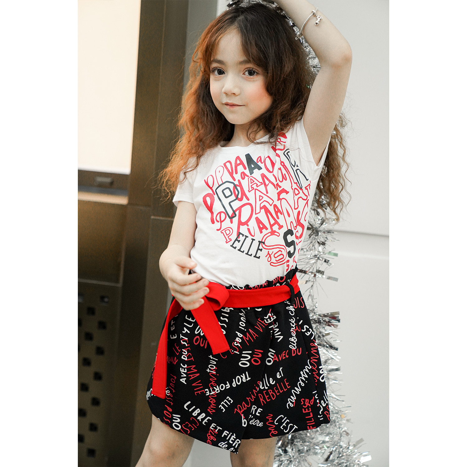 Áo thun ngắn tay bé gái Rabity x ELLE Kids- designed in Paris 80022