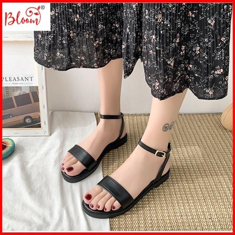 Sandal nữ đế bệt cao cấp Yukibloom sandal nữ cổ điển quai ngang SN01