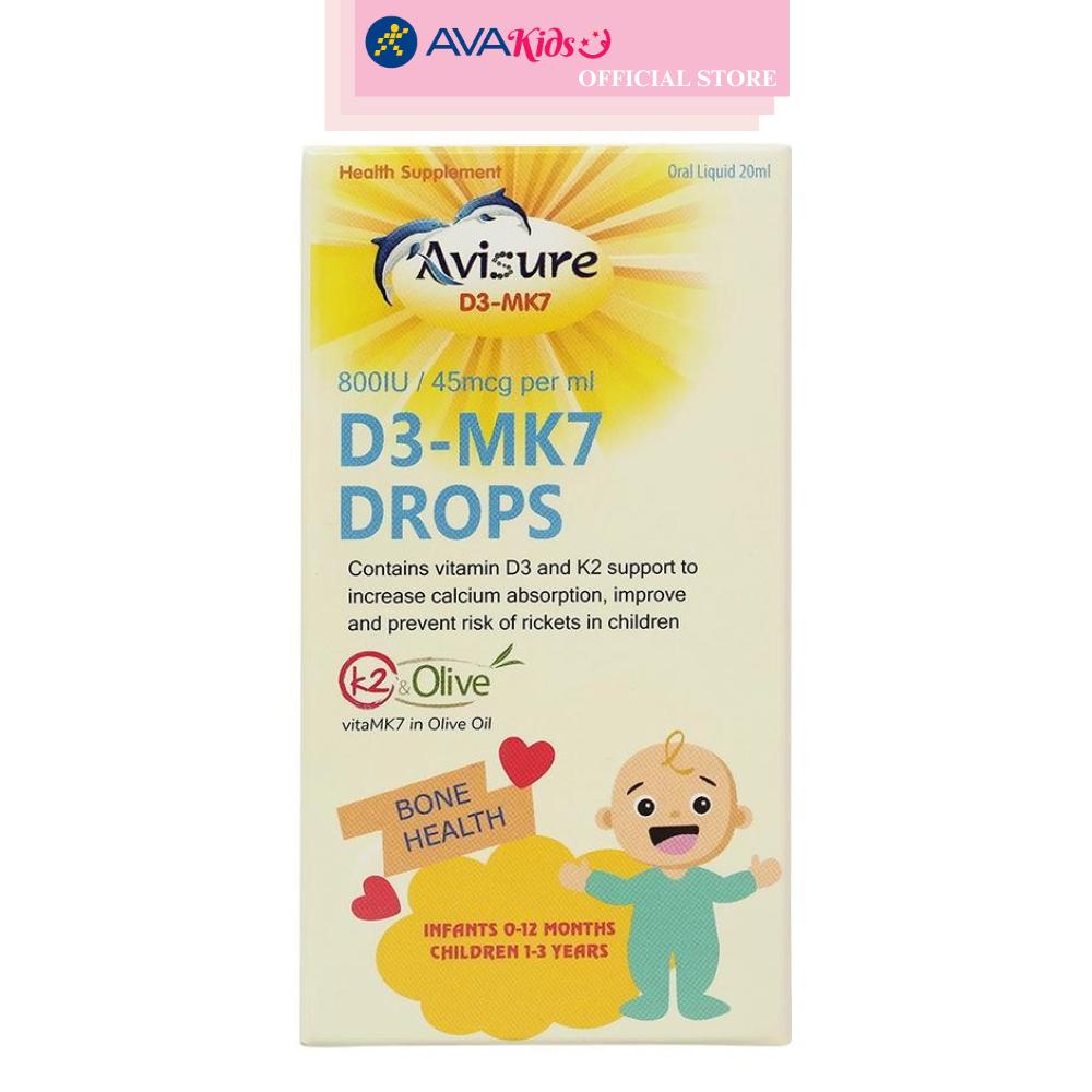 Siro Avisure D3-MK7 hỗ trợ hấp thu canxi 20 ml (từ 0 tháng)