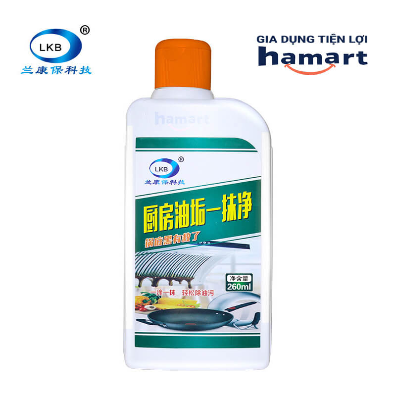 Dung Dịch Tẩy Cặn Đen Đáy Nồi Chảo LKB Chai 260ml Vệ Sinh Nhà Bếp Đa Năng Hiệu Quả Tiện Lợi