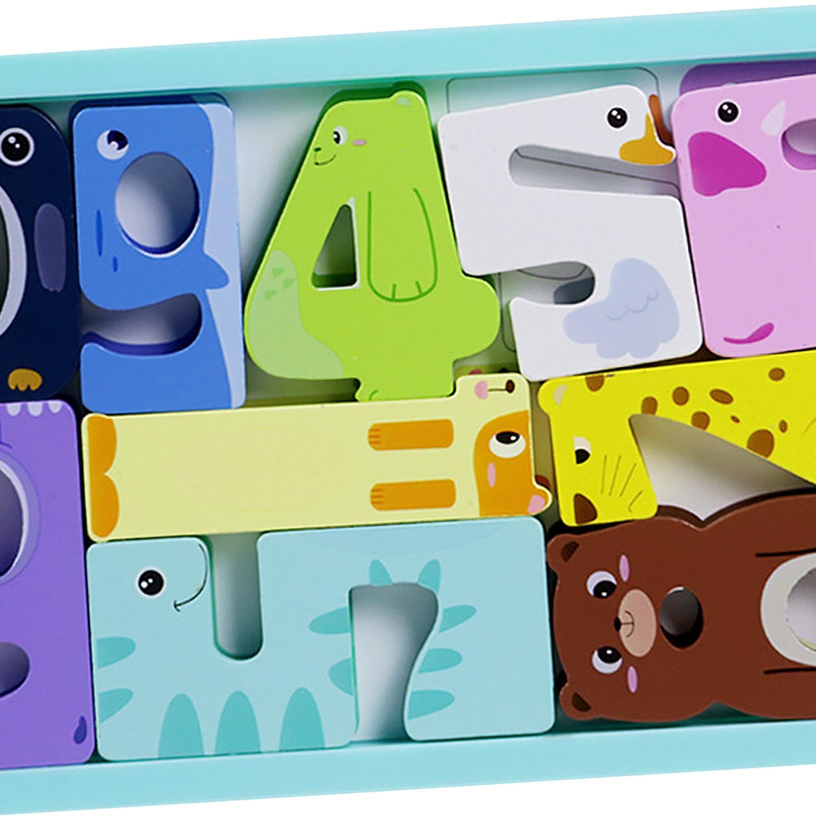 Puzzles Wooden Jigsaw Birthday Gifts Learning Sorting cartoon Baby