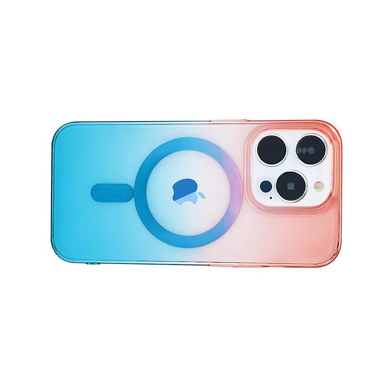 Đảm bảo chất lượng Vỏ điện thoại di động gradient từ tính magsafe phù hợp với iPhone14 Vỏ điện thoại di động Apple từ tính gradient 2 trong 1