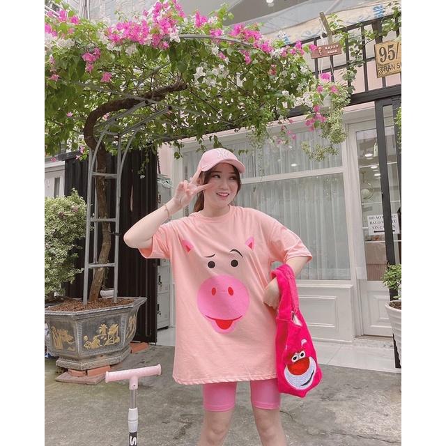 Bộ lửng Heo hồng siêu dễ thương chất cotton 100%