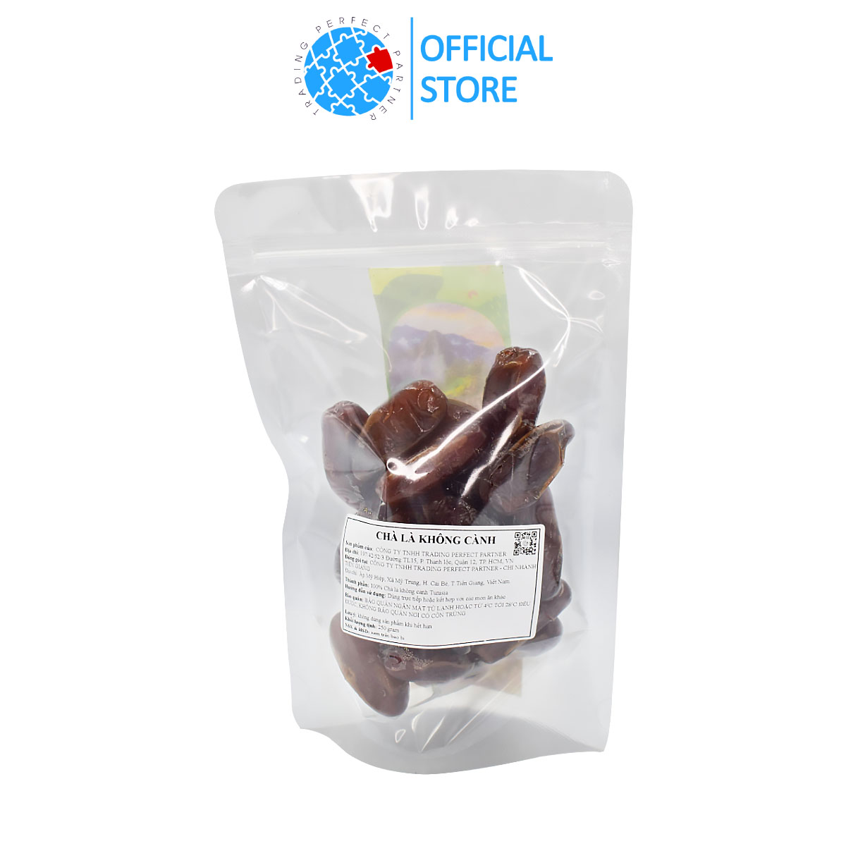 Quả Chà Là Không cành sấy khô tự nhiên Deglet Nour Tunisia TPP túi 250g