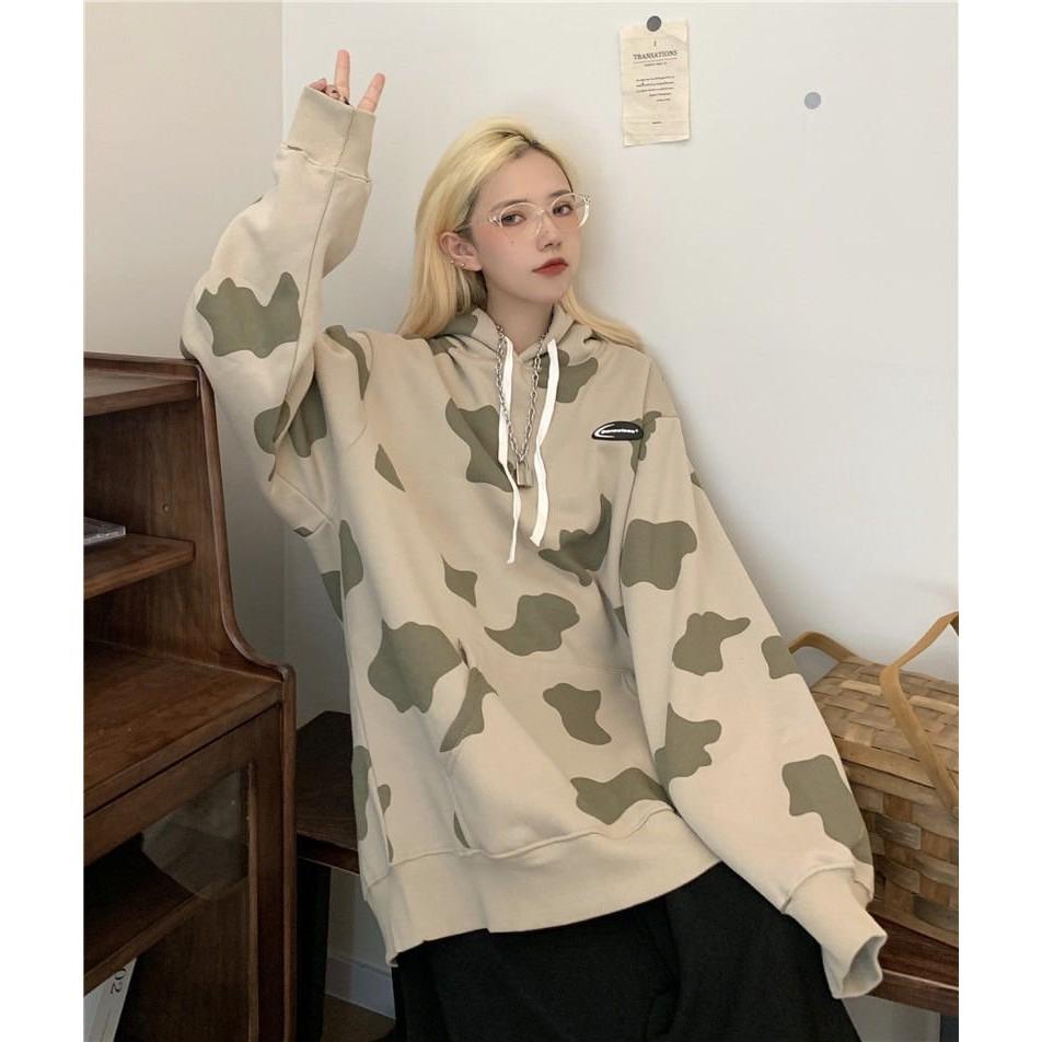 ÁO HOODIE BÒ SỮA HAI MÀU SIÊU ĐẸP KÈM ẢNH THẬT