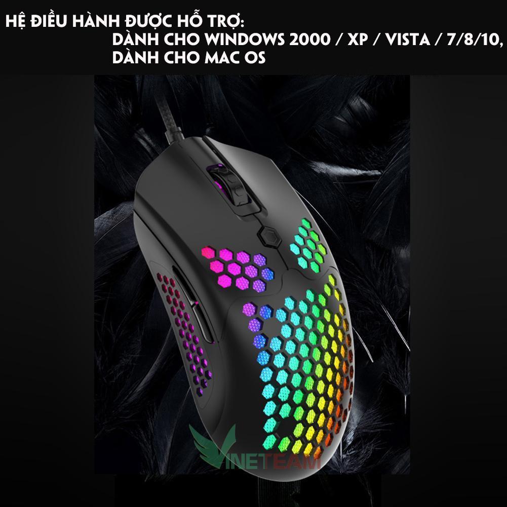 Chuột Quang Chơi Game Có Dây Zoya M5 12000 Dpi có thể điều chỉnh - Thiết kế độc lạ - Led Rgb đổi màu cực chất -dc4064