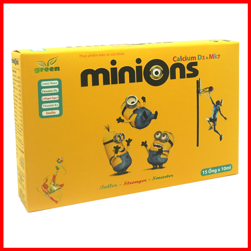 Minions Calcium D3 và MK7 giúp bổ sung canxi và các vitamin giúp phát triển xương ở trẻ nhỏ