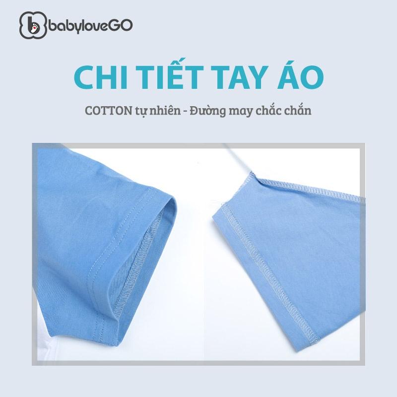 Áo thun bé trai bé gái BabyloveGo in hình khủng long chất liệu cotton sợi thoáng mát - KL001