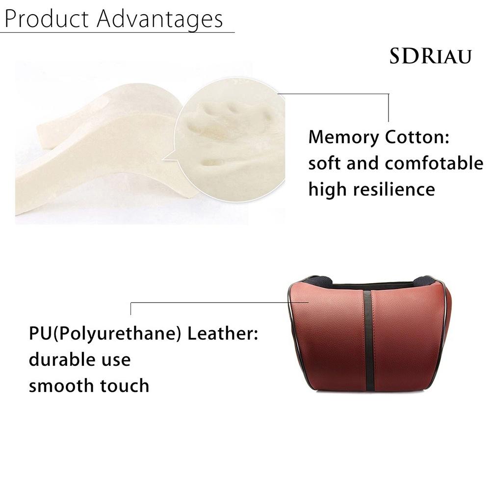Gối Tựa Cổ Bằng Cotton Có Thể Điều Chỉnh Bảo Vệ Cổ Cho Xe Hơi