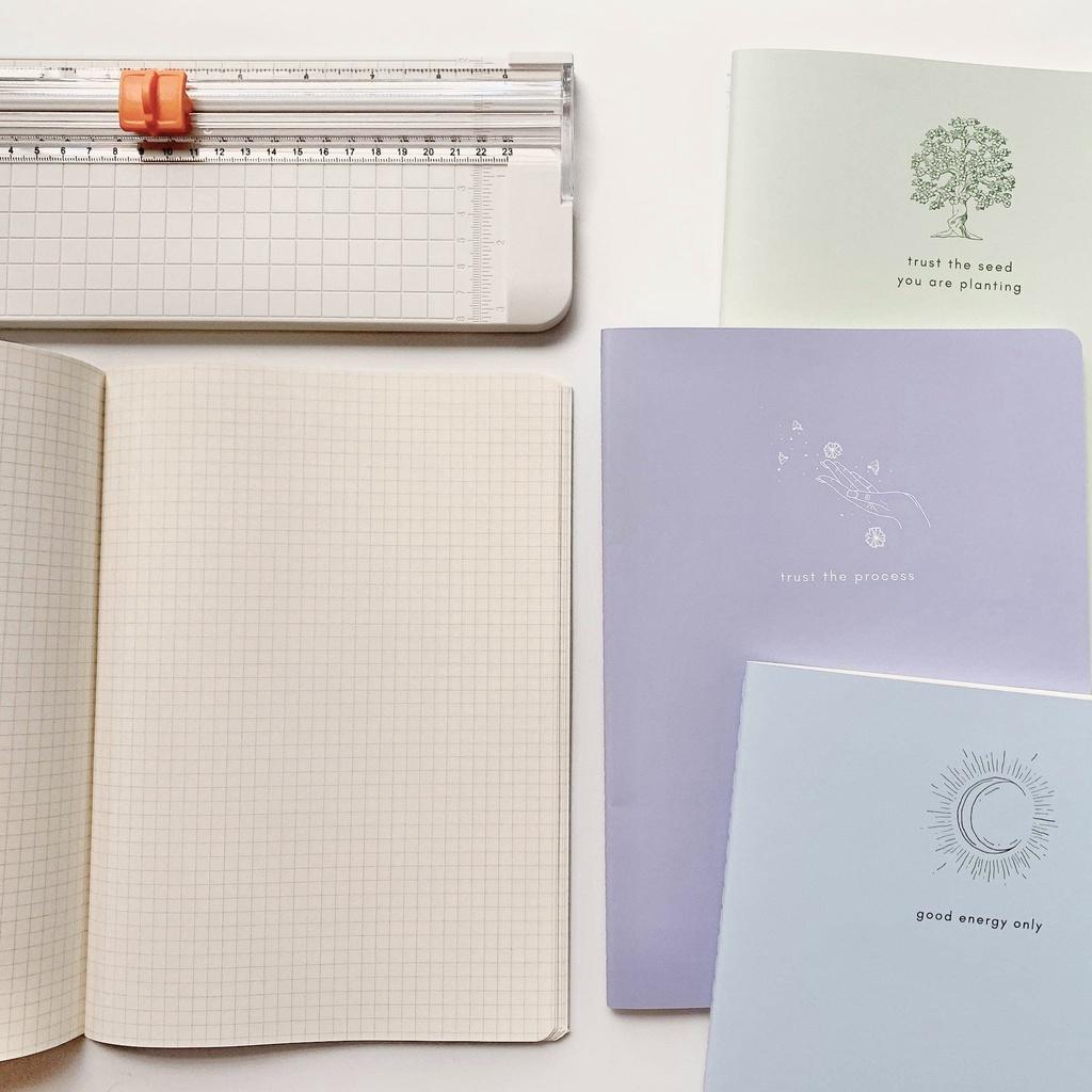 Tập vở dot grid, line kẻ dòng, vở take note ruột caro, pastel notebook by JC, tập viết bài size B5 màu hồng