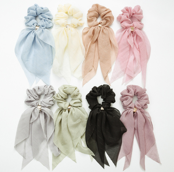 Dây buộc tóc lụa mềm vintage Scrunchies loại đẹp HD53