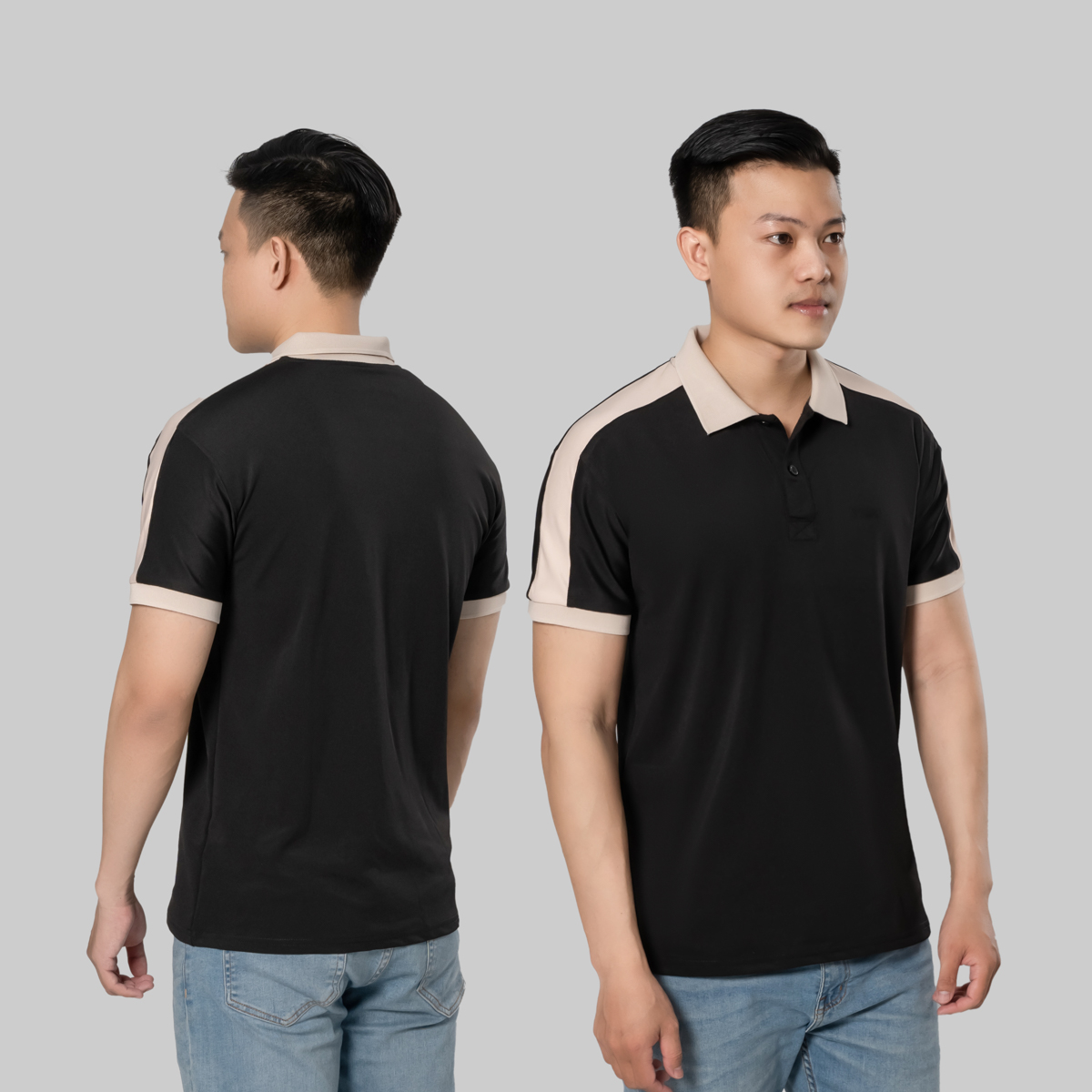 Hình ảnh Áo thun polo nam TSIMPLE có cổ ngắn tay vải cotton cá sấu cao cấp form rộng big size A02006