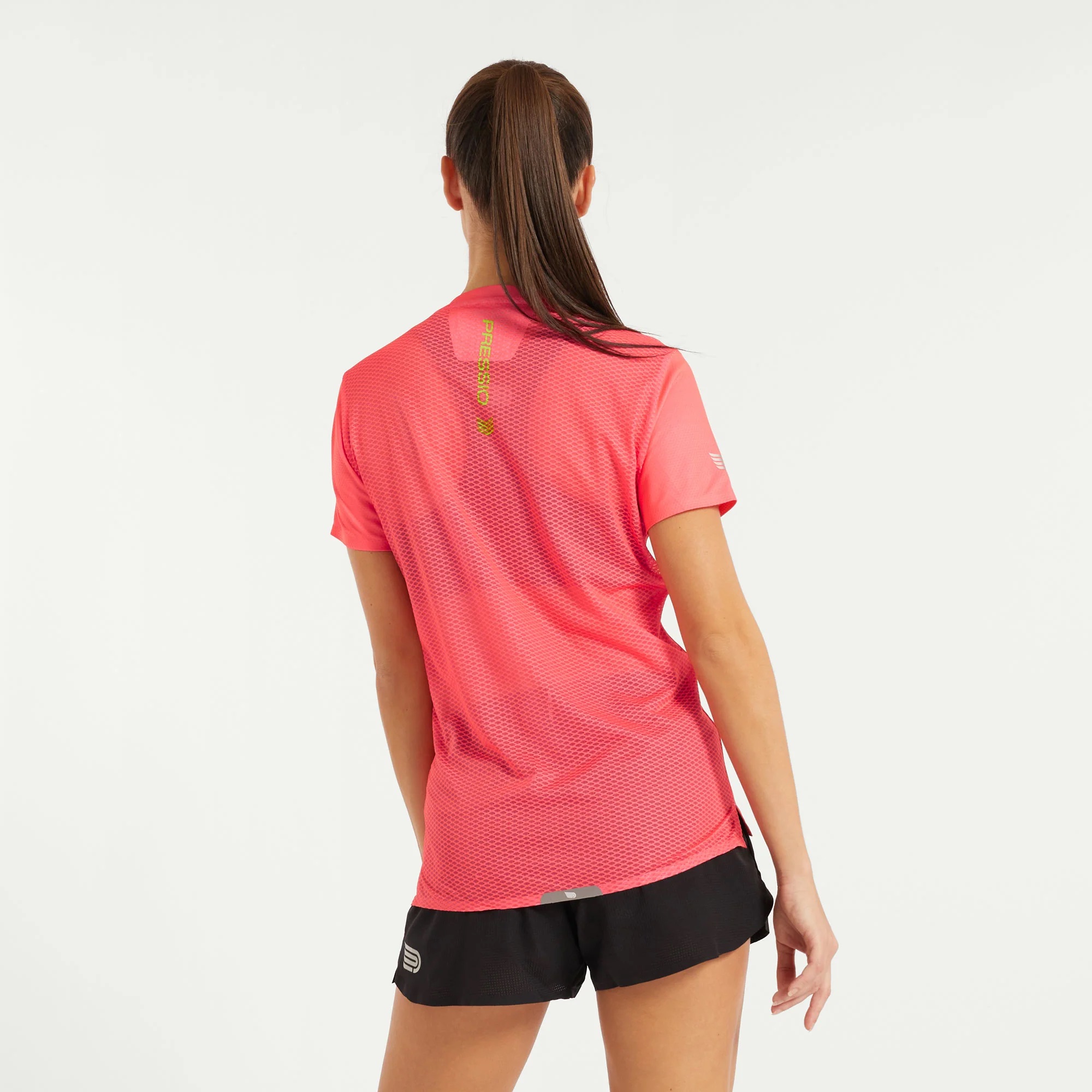 Áo Thun Chạy Bộ Nữ Ngắn Tay Pressio - Women’s  Elite S/S Top - Hot Pink/ Lime