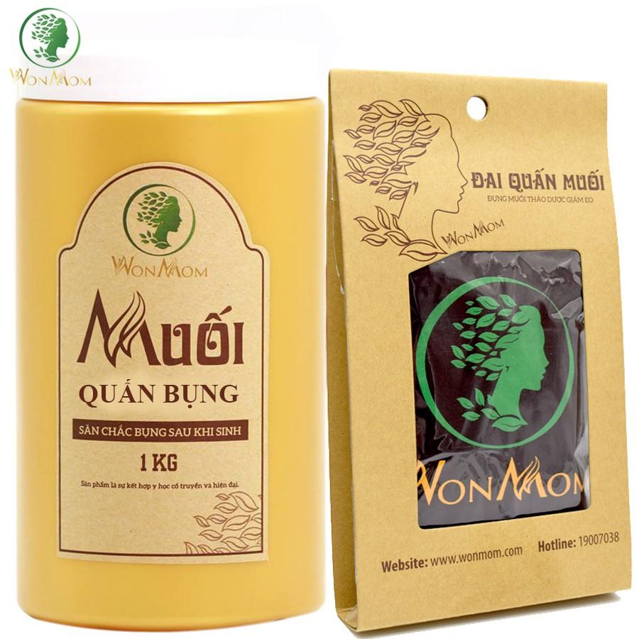 Combo muối quấn bụng + đai quấn muối Wonmom