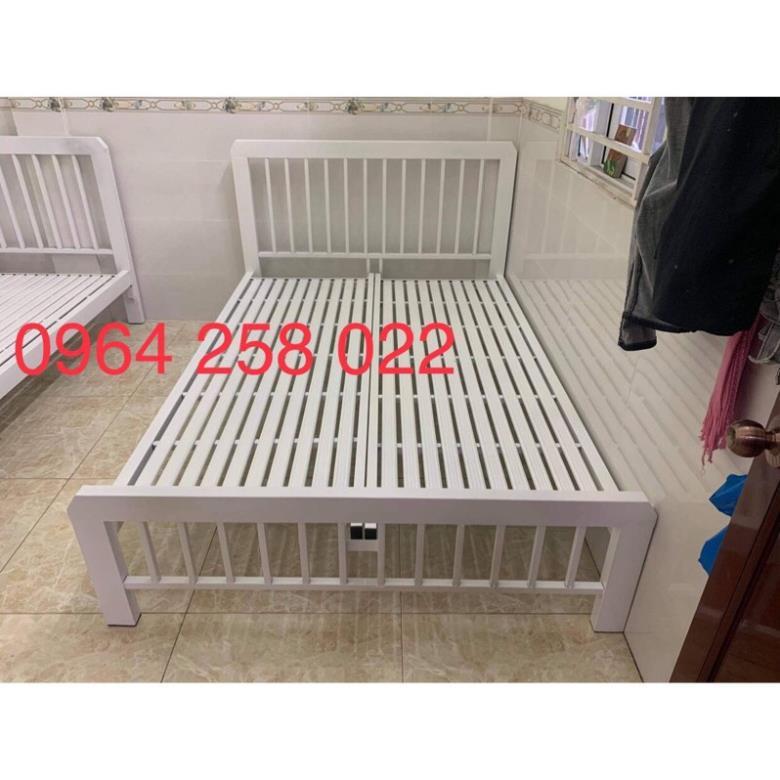 Giường sắt khung hộp 4-8 Tphcm.