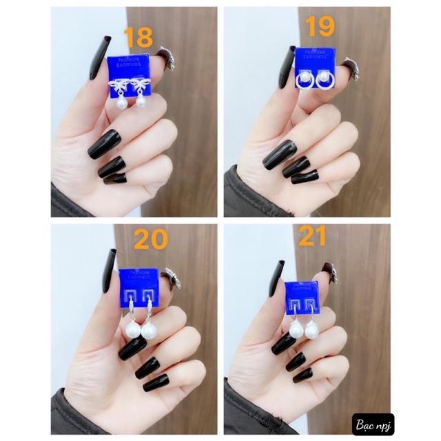 Bông Tai nữ Bạc Ta , Mẫu hoa tai xinh xắn , Siêu rẻ - bạc Npj