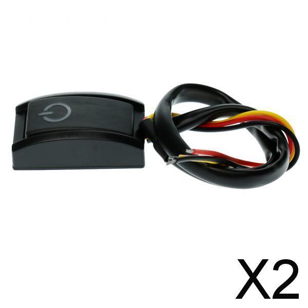 2xDC12V 200mA 2.4W Car Auto Vehicle On/Off Push Button Switch for Universal