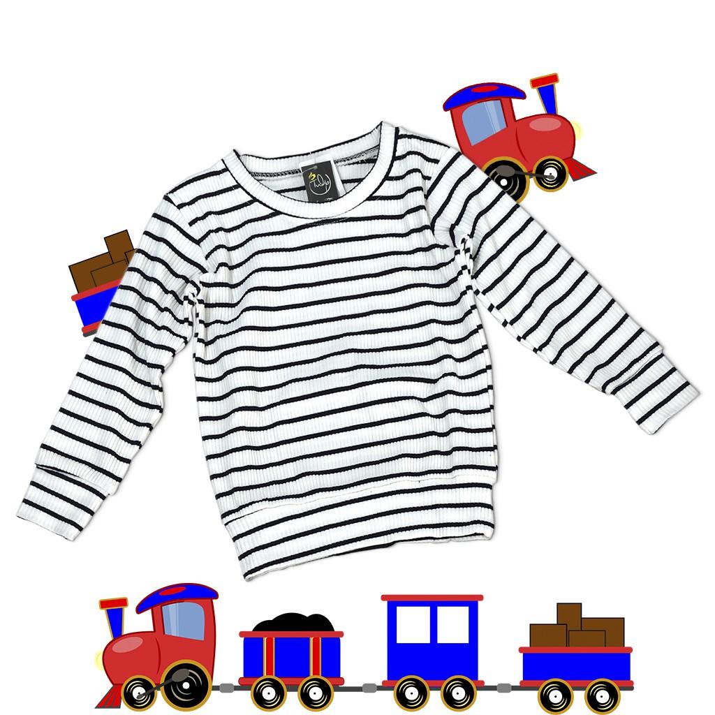 Bộ thun bo gân sọc dài tay cho bé