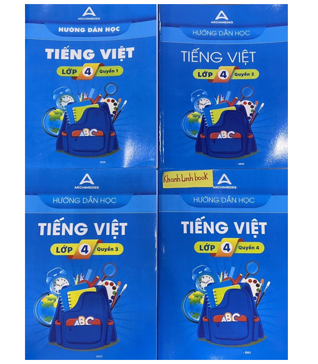 Sách - Combo 4 cuốn Hướng dẫn học tiếng việt lớp 4